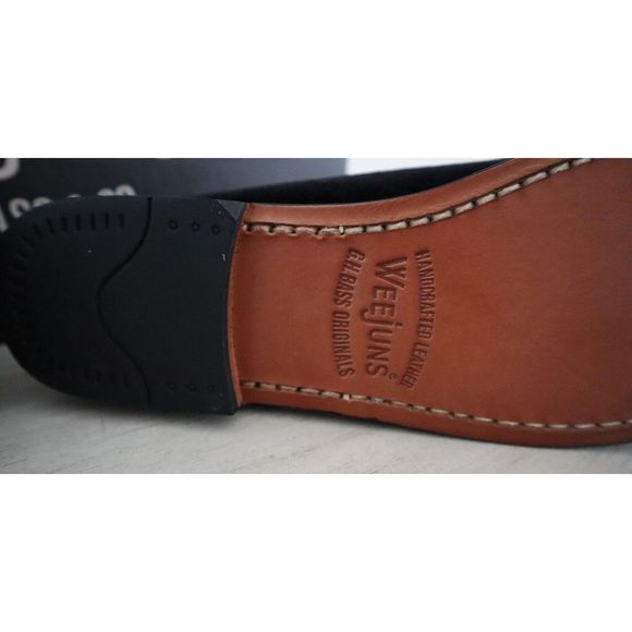 Weejuns by G.H Bass & Co. Men's Sz 6 Black Lianna Velvet/Leather Loafers $135 - Picture 5 of 8
